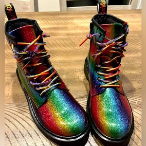 NEW rainbow sparkle Dr. Marten’s Boots